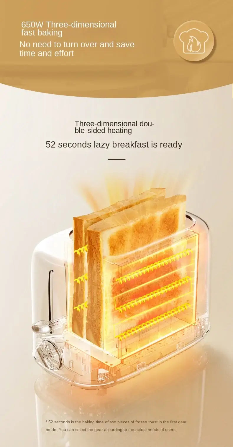 Automatic bread toaster for sandwich and slice heating