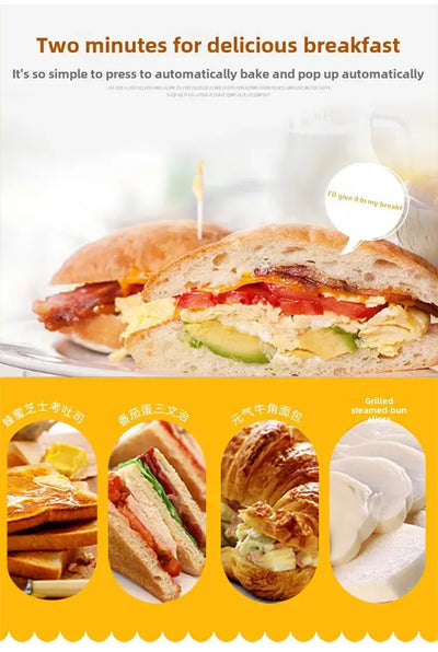 Stainless steel sandwich toaster for breakfast kitchens
