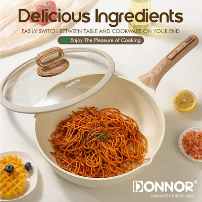 Oven-safe stainless steel cookware set for kitchen use