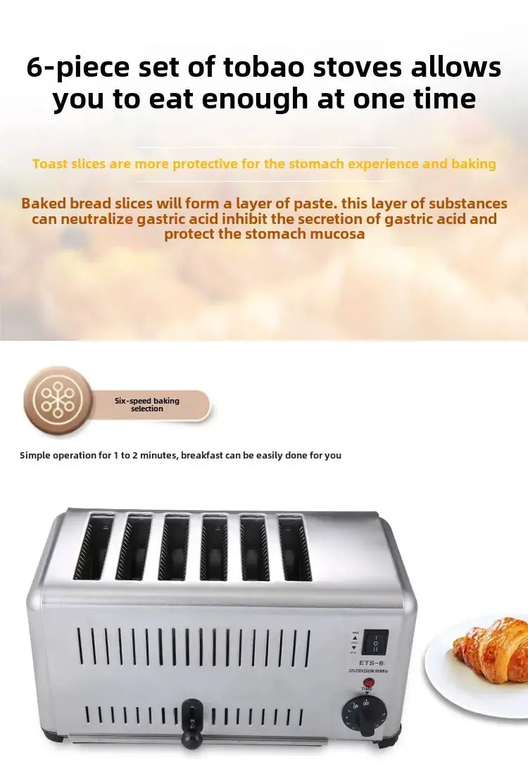 Stainless steel sandwich toaster for breakfast kitchens