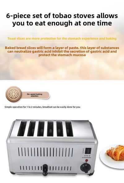 Stainless steel sandwich toaster for breakfast kitchens