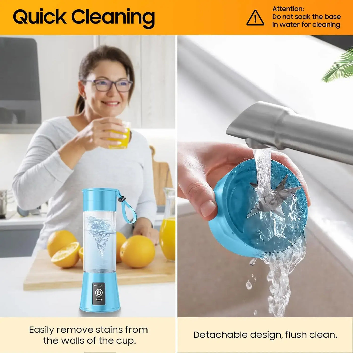 Blend on the go with this 2025 upgraded portable blender. Featuring 6 powerful blades, it’s perfect for fresh smoothies, shakes, and juice—anytime, anywhere.