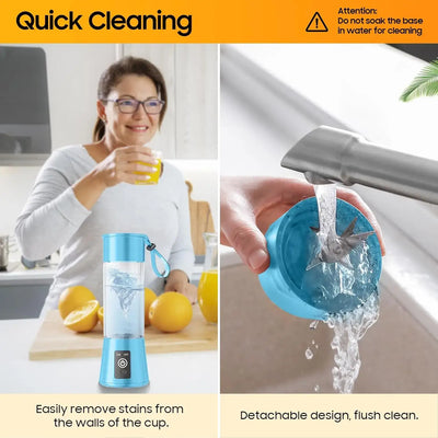 Blend on the go with this 2025 upgraded portable blender. Featuring 6 powerful blades, it’s perfect for fresh smoothies, shakes, and juice—anytime, anywhere.
