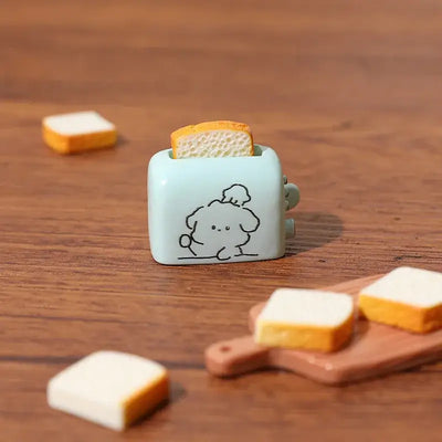 Fake food resin bread toaster DIY jewelry pendant