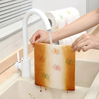 Strong, soft, and sustainable. These 200 kitchen towels handle all your messes with ease—quick to rinse, quick to reuse.