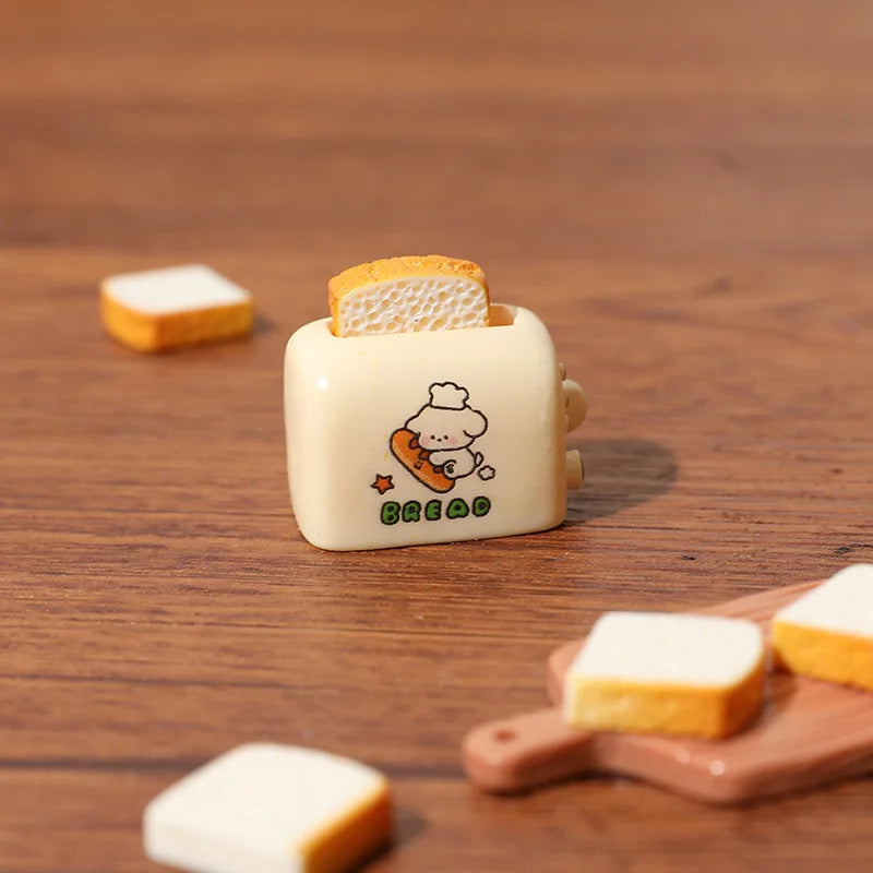 Fake food resin bread toaster DIY jewelry pendant