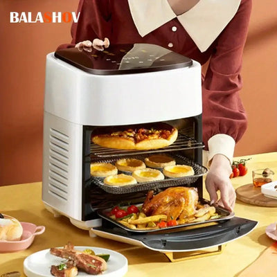 15L smart electric air fryer with digital display panel