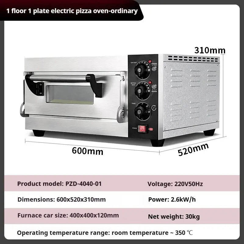Bake smarter with this multifunctional electric oven—ideal for pizza, pastries, and all your bakery needs. Precision, power, and consistency in every batch.