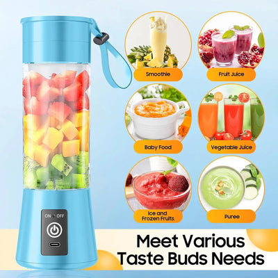Blend on the go with this 2025 upgraded portable blender. Featuring 6 powerful blades, it’s perfect for fresh smoothies, shakes, and juice—anytime, anywhere.