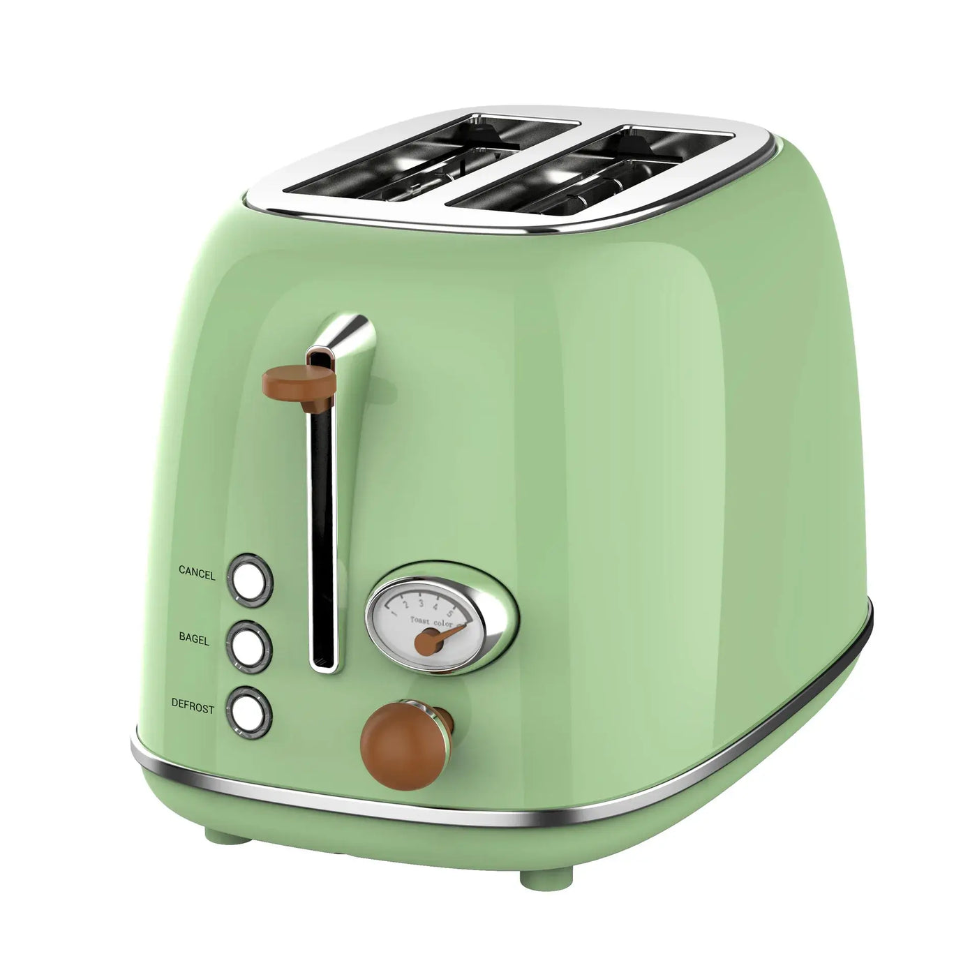 Retro kitchen toaster with grill, smart breakfast maker.
