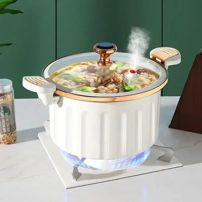 Cook smarter with this 8L Korean-style enamel pressure pot. Non-stick, vacuum-sealed, and perfect for slow stews, soups, and rich broths.