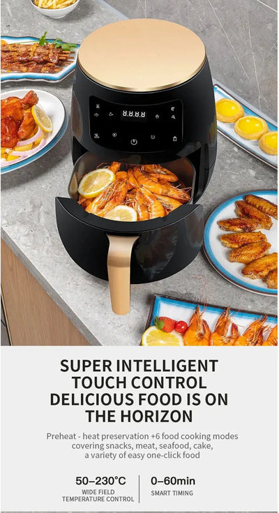 15L smart electric air fryer with touchscreen display