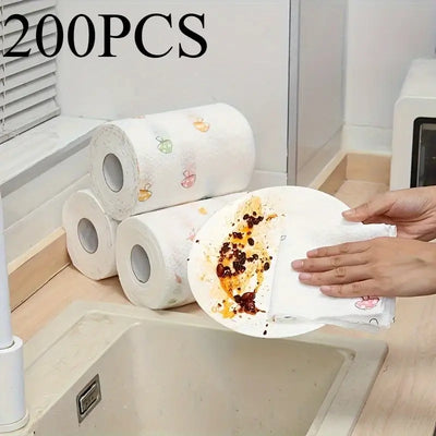 Strong, soft, and sustainable. These 200 kitchen towels handle all your messes with ease—quick to rinse, quick to reuse.