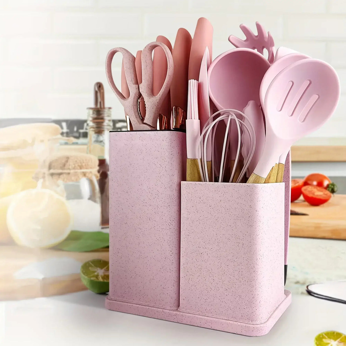 Heat-resistant non-stick cooking tools and knives set