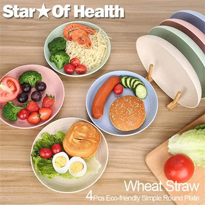 Elevate your table with eco-friendly elegance. These lightweight, durable wheat straw plates are perfect for everyday dining or stylish gatherings.