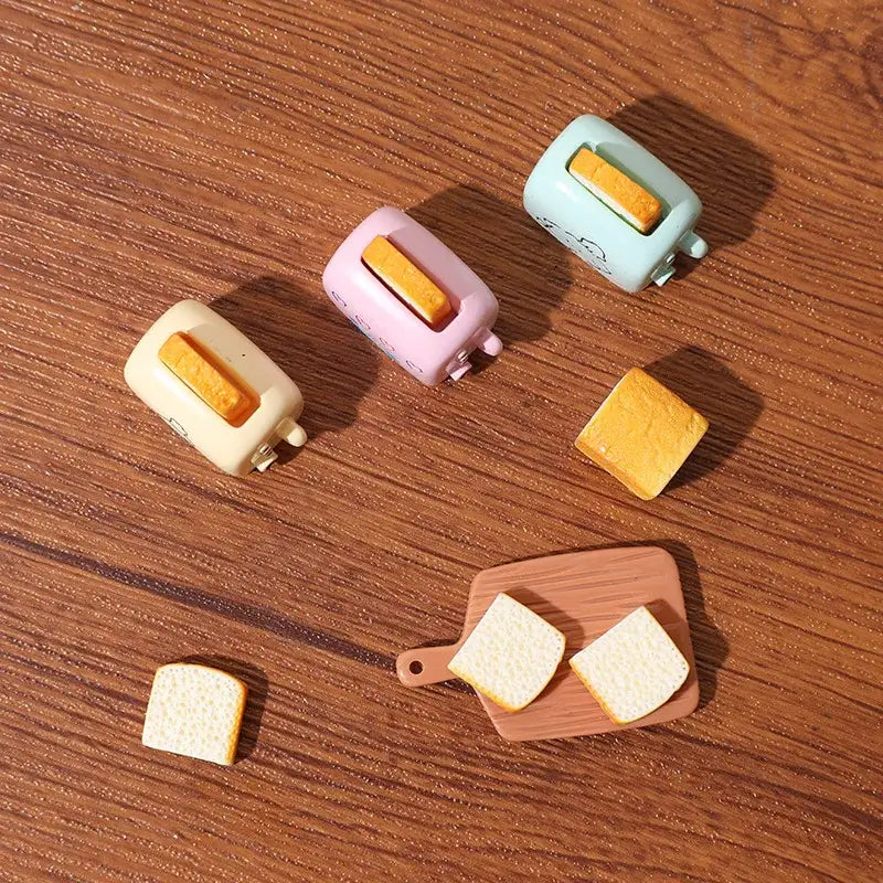 Fake food resin bread toaster DIY jewelry pendant
