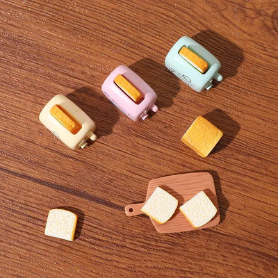 Fake food resin bread toaster DIY jewelry pendant