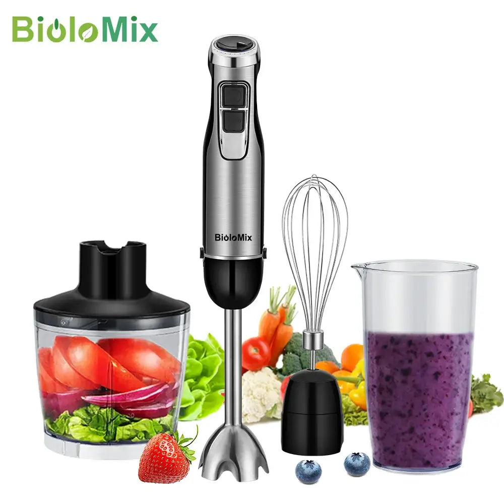 BioloMix 4 in 1 immersion hand blender with chopper