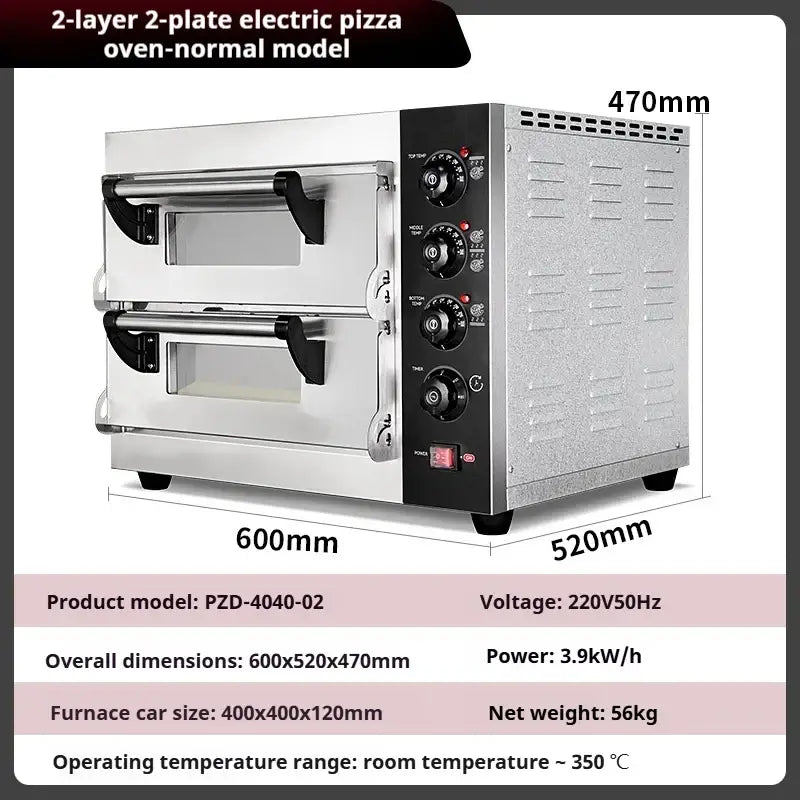 Bake smarter with this multifunctional electric oven—ideal for pizza, pastries, and all your bakery needs. Precision, power, and consistency in every batch.
