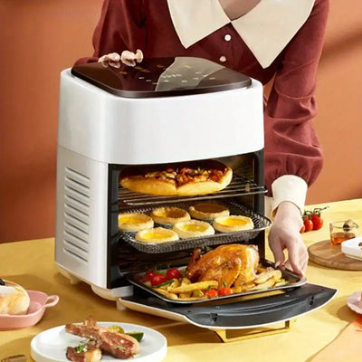 15L smart electric air fryer with digital display panel
