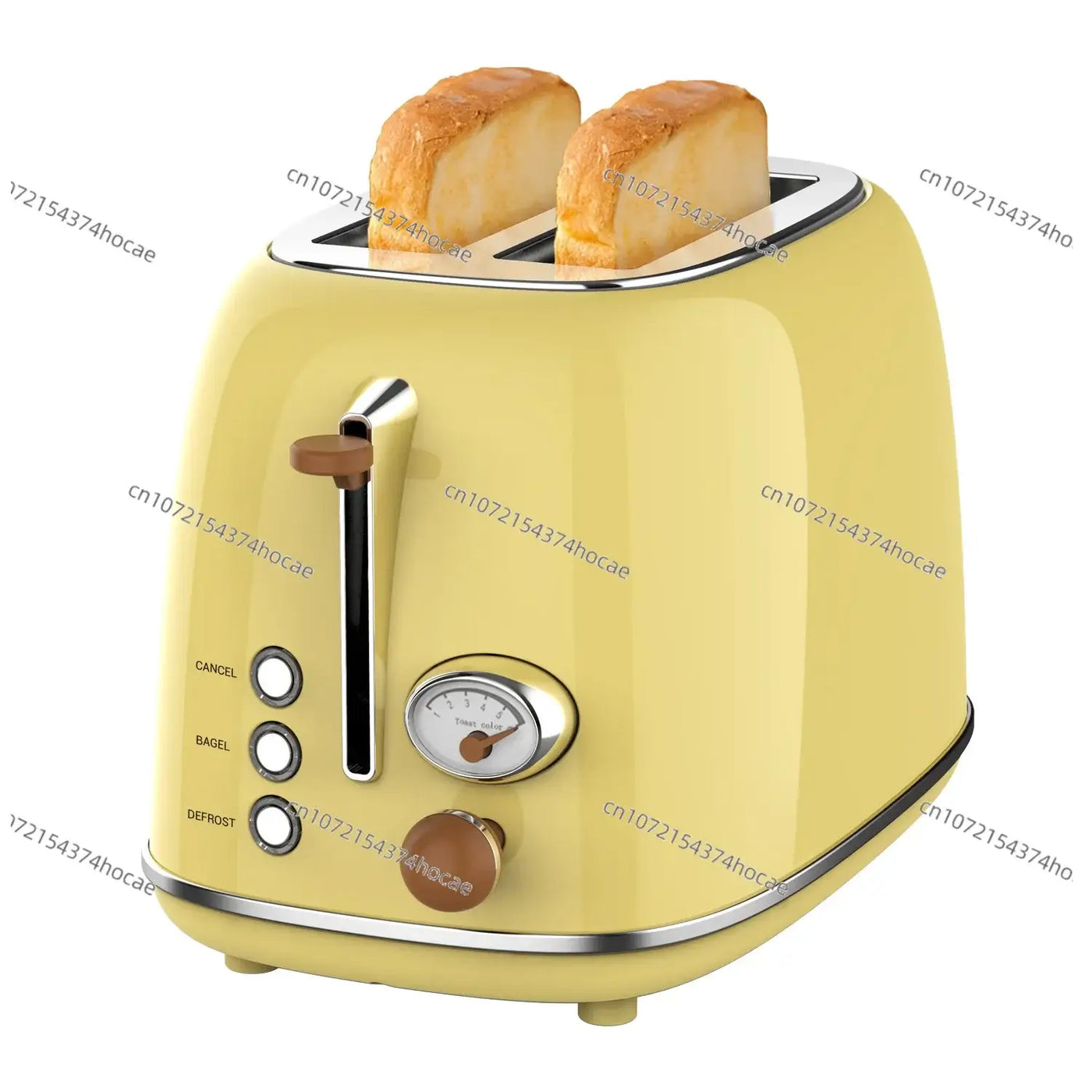 Retro kitchen toaster with grill, smart breakfast maker.