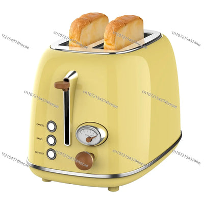 Retro kitchen toaster with grill, smart breakfast maker.