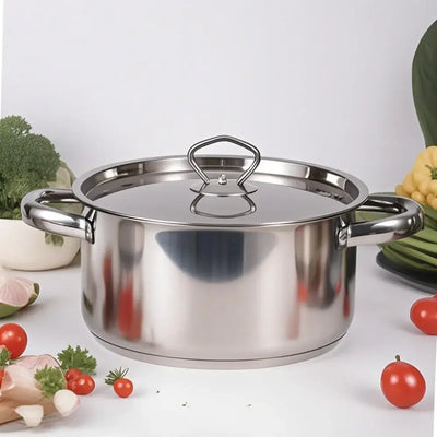 3-ply pots and pans set with stay-cool handles