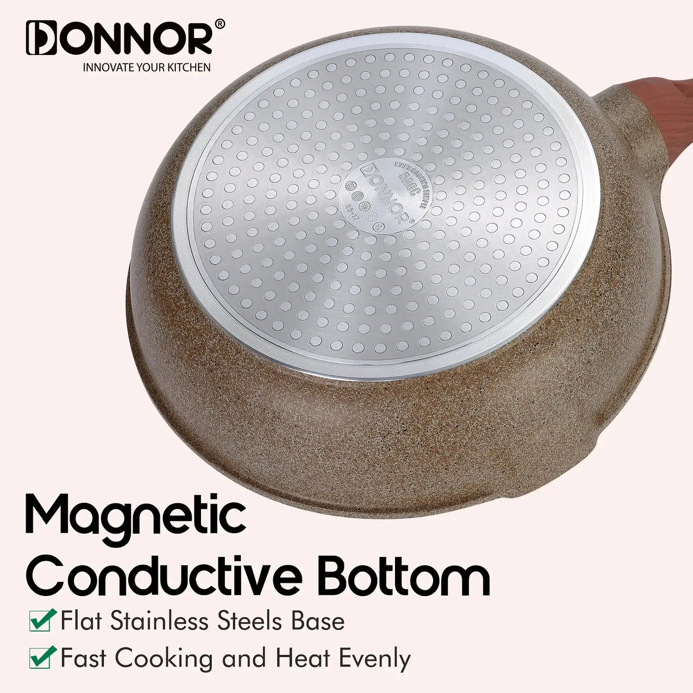 Oven-safe stainless steel cookware set for kitchen use