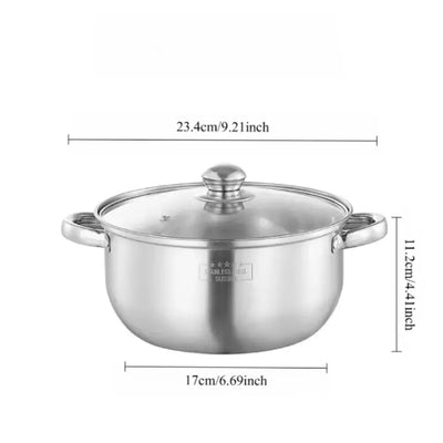 3-ply pots and pans set with stay-cool handles