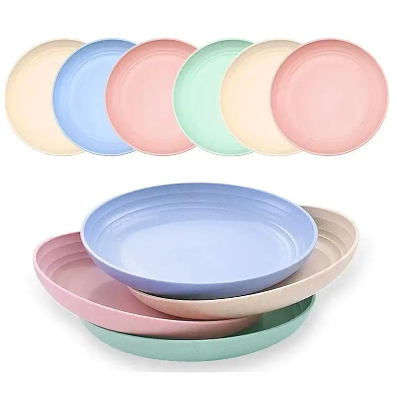 Elevate your table with eco-friendly elegance. These lightweight, durable wheat straw plates are perfect for everyday dining or stylish gatherings.