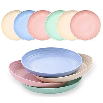 Elevate your table with eco-friendly elegance. These lightweight, durable wheat straw plates are perfect for everyday dining or stylish gatherings.