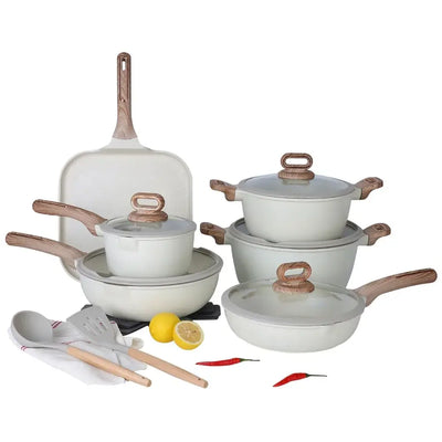 Oven-safe stainless steel cookware set for kitchen use