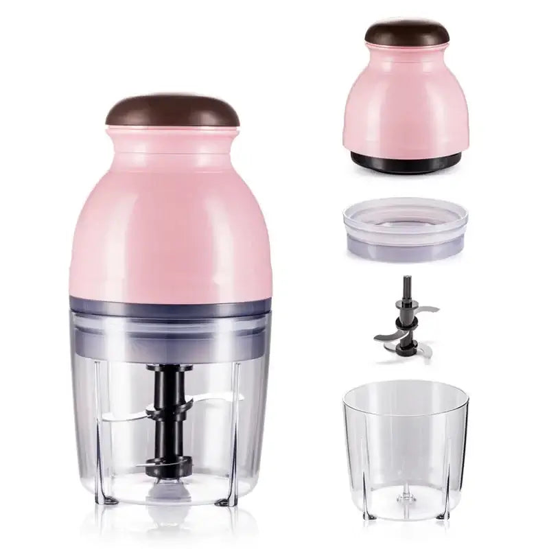 Blend, chop, and juice with ease. This compact electric blender is perfect for smoothies, baby food, meats, and veggies—your all-in-one kitchen helper.