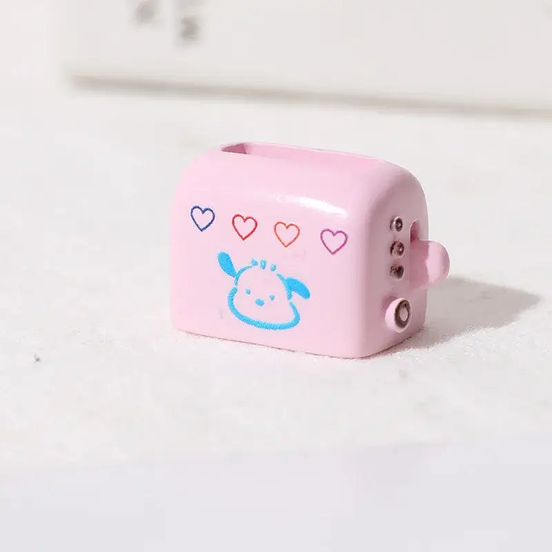 Fake food resin bread toaster DIY jewelry pendant