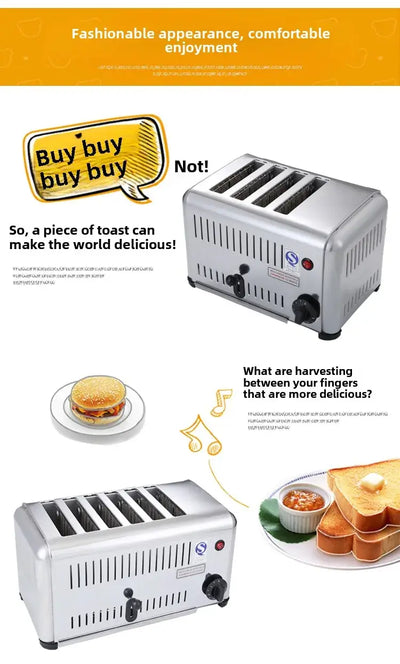 Stainless steel sandwich toaster for breakfast kitchens