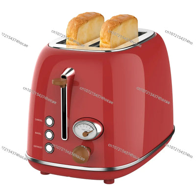 Retro kitchen toaster with grill, smart breakfast maker.