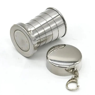 Compact and durable, this stainless steel folding cup is perfect for hiking, camping, or travel. Easily fits in your pocket or bag—just pop and pour!