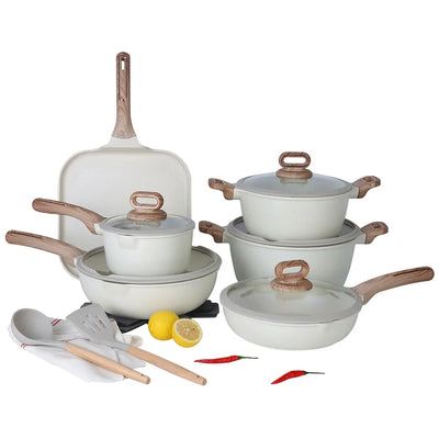 Oven-safe stainless steel cookware set for kitchen use