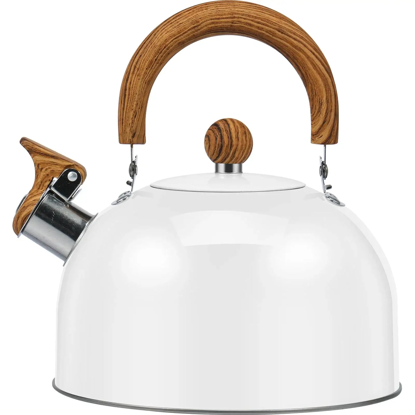 Boil in style with this rustproof stainless steel tea kettle. The anti-scald handle and loud whistle ensure safety and convenience with every brew.