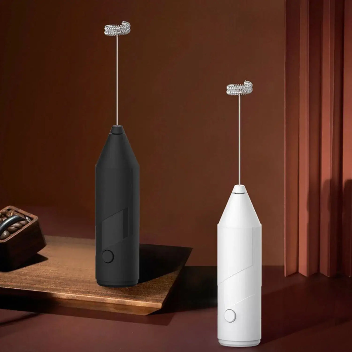 Milk frother for latte, cappuccino, and matcha drinks