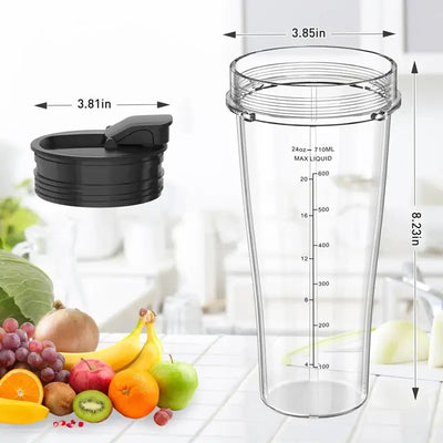 Upgrade your blending game with 24oz Ninja cups, secure lids, and a durable blade—perfectly compatible with Nutri Ninja Auto IQ.