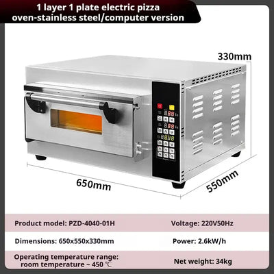 Bake smarter with this multifunctional electric oven—ideal for pizza, pastries, and all your bakery needs. Precision, power, and consistency in every batch.
