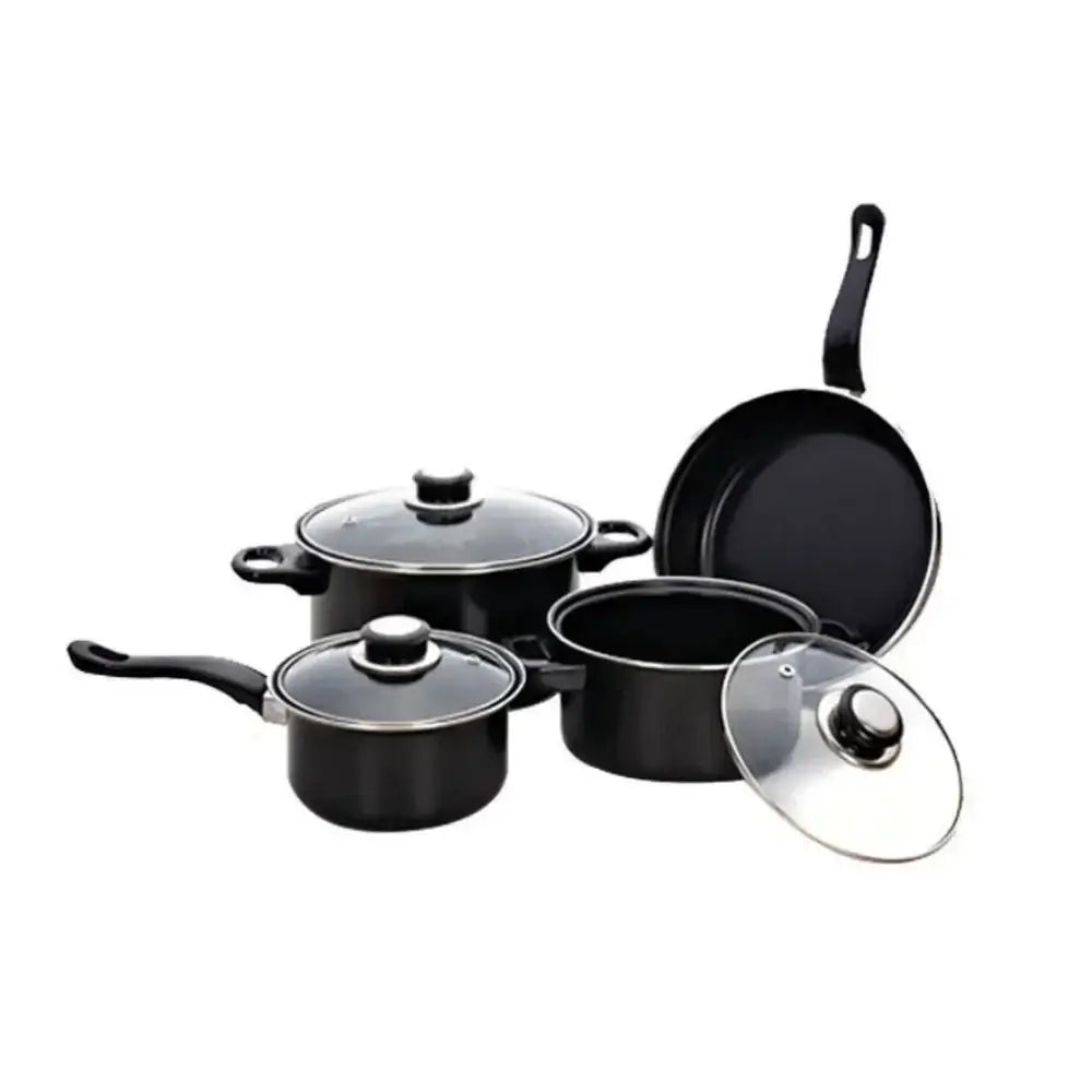 Complete kitchenware set including small frying pan and shovel