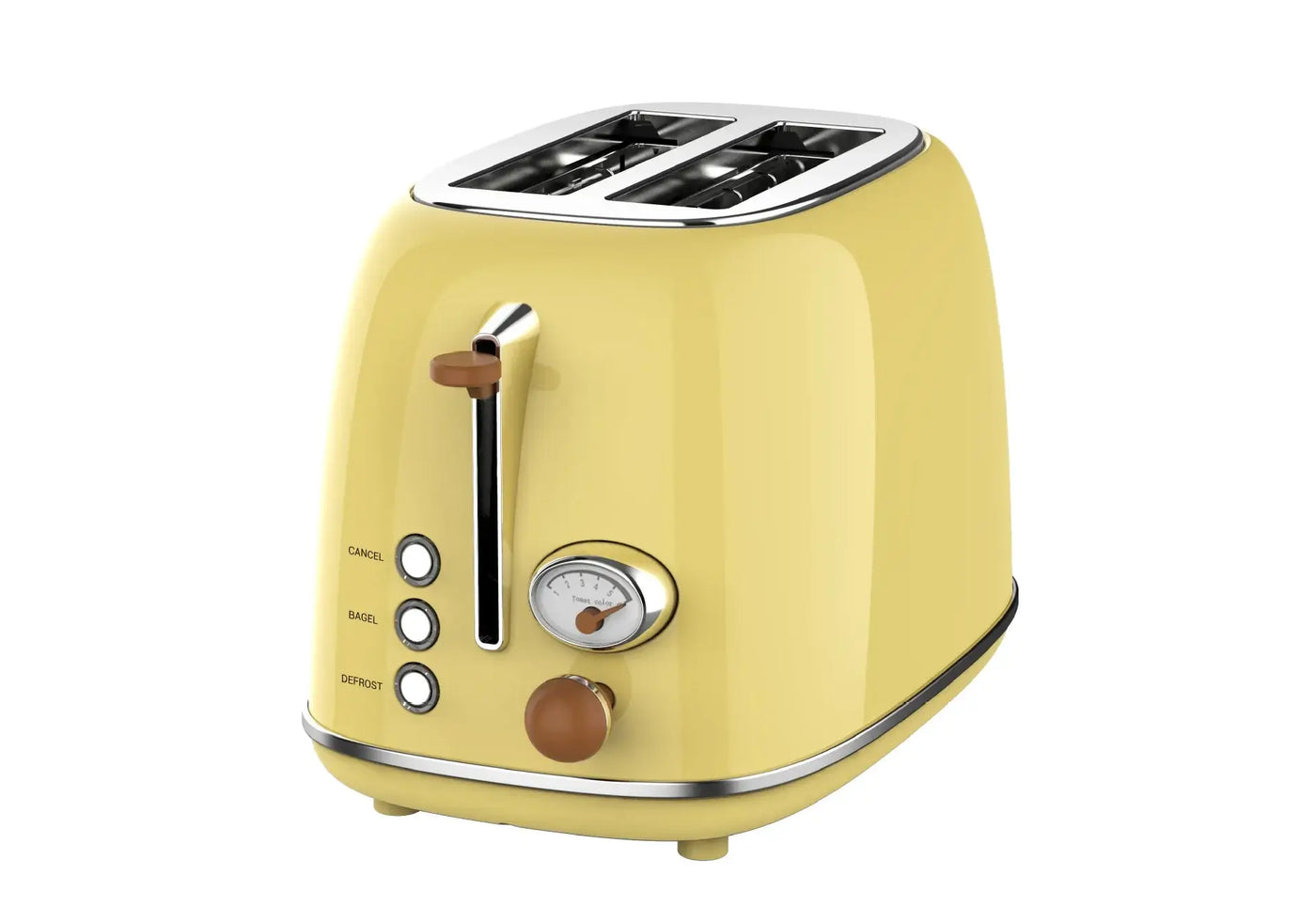 Retro kitchen toaster with grill, smart breakfast maker.