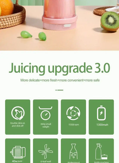 portable milkshake machine with 6 blade design