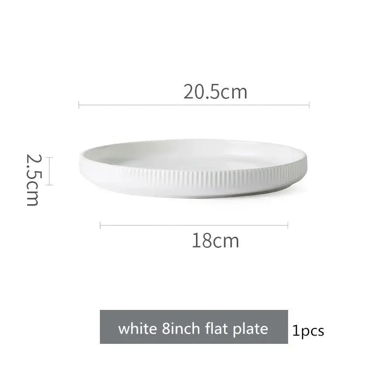 Elegant black porcelain plates with gold rim finish.