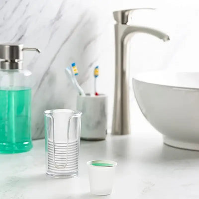 Perfect for bathrooms, mouthwash, or espresso shots—these 3oz white paper cups are compact, disposable, and always ready when you need them.