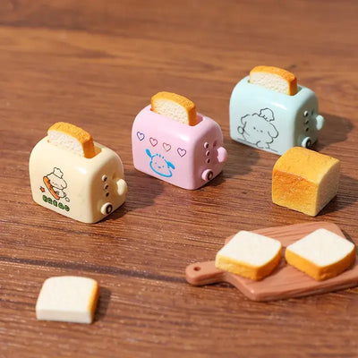 Fake food resin bread toaster DIY jewelry pendant