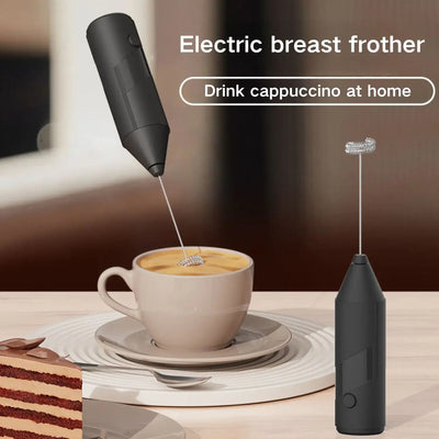 Milk frother for latte, cappuccino, and matcha drinks