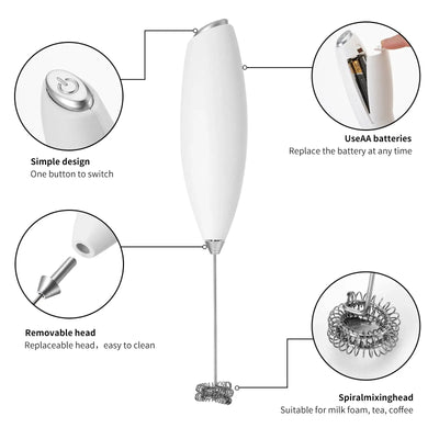 Wireless hand blender for eggs and milk frothing